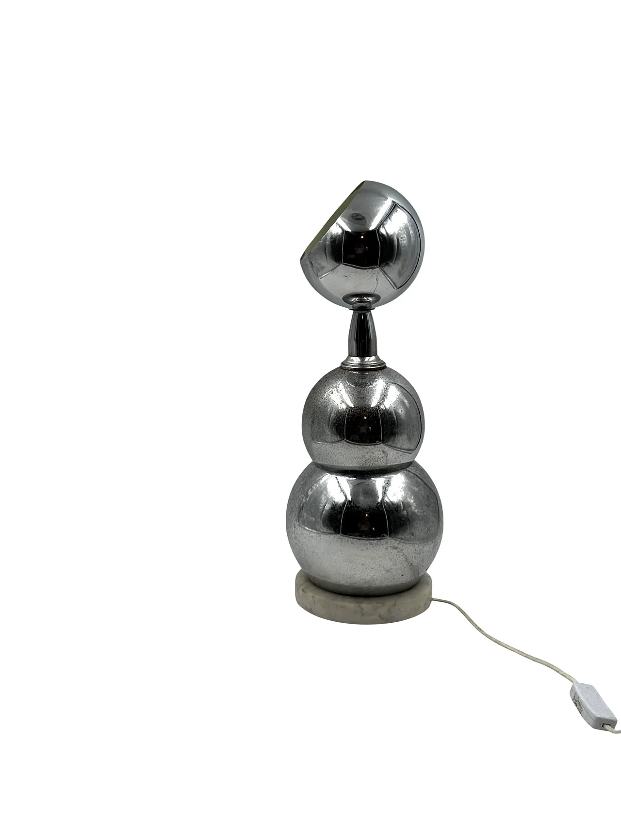 Space Age style chrome table lamp, France, 1970s 7