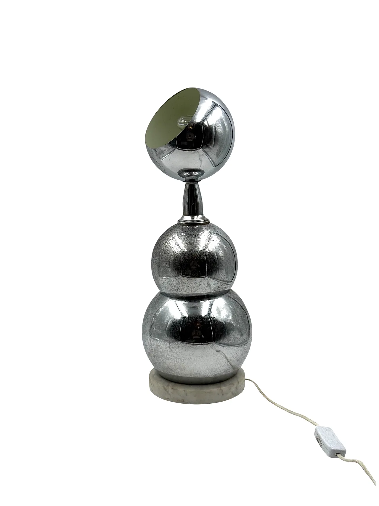 Space Age style chrome table lamp, France, 1970s 8