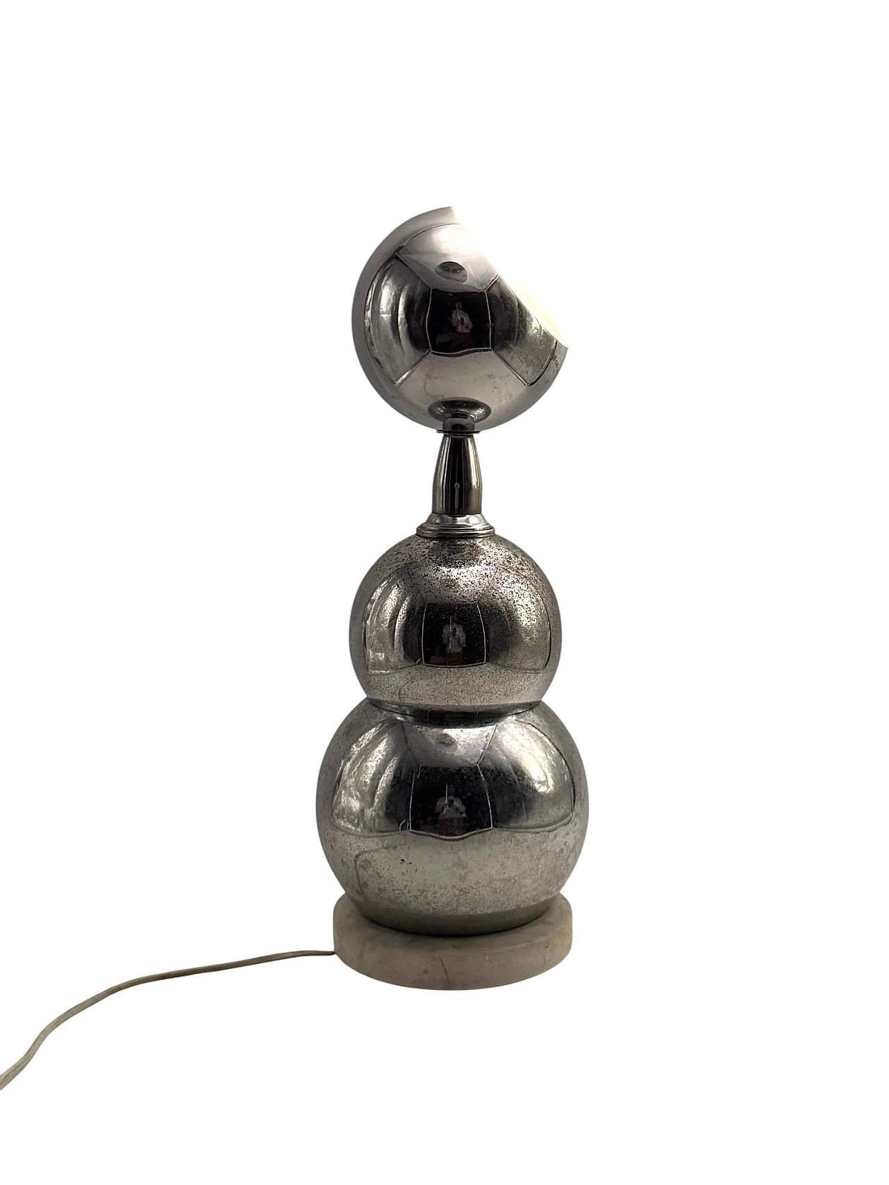 Space Age style chrome table lamp, France, 1970s 11