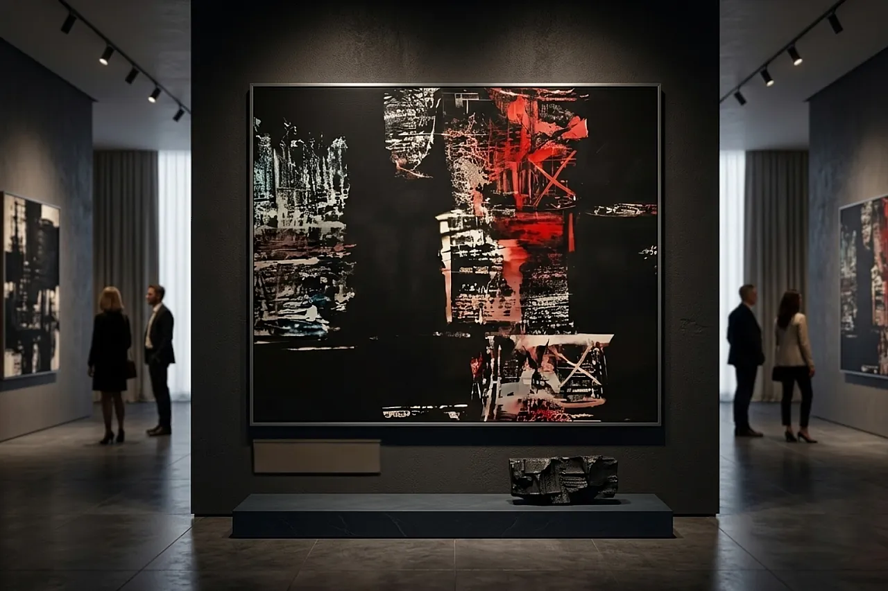 Tempera on large canvas by Giorgio Ciliberti, 20th century 9