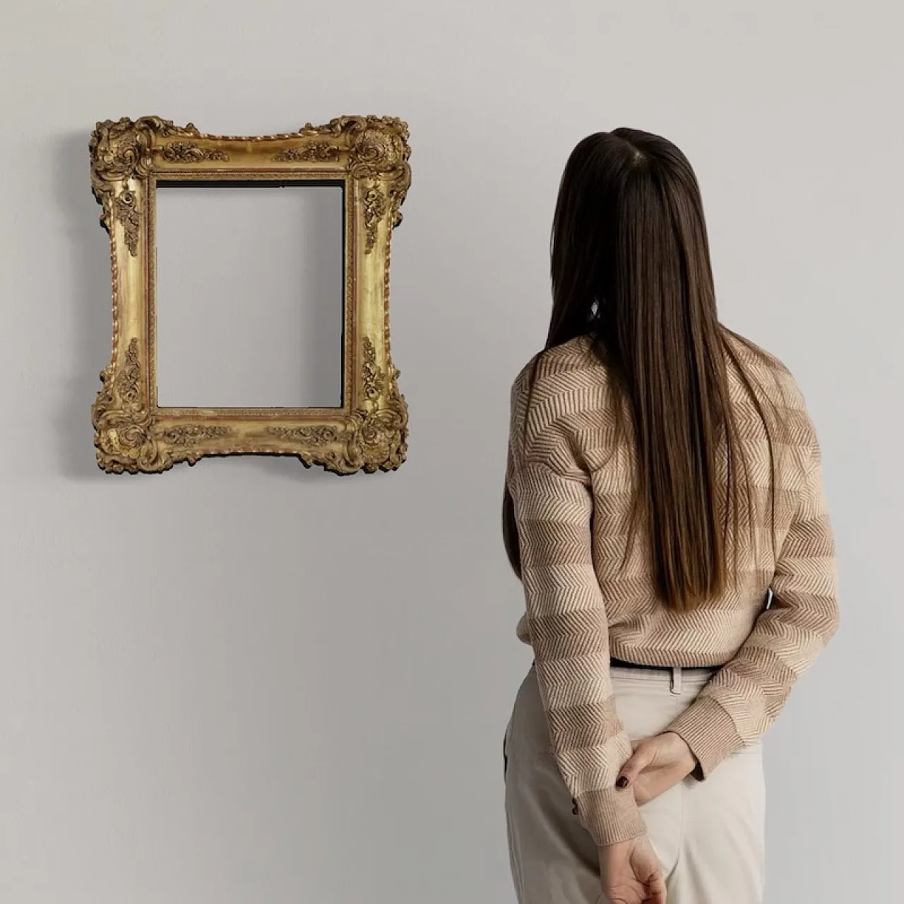Napoleon III gilted and carved frame, 19th century 2