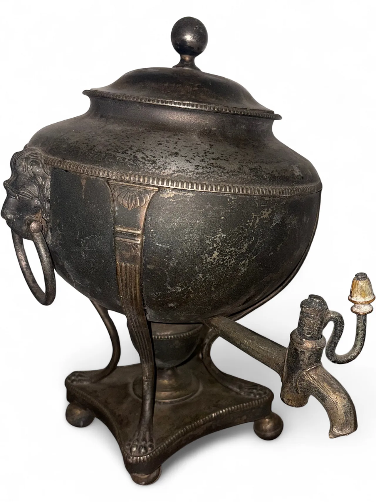 Samovar in bronzo e ottone, primo '900 8