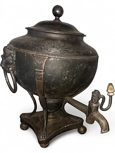 Samovar in bronzo e ottone, primo '900