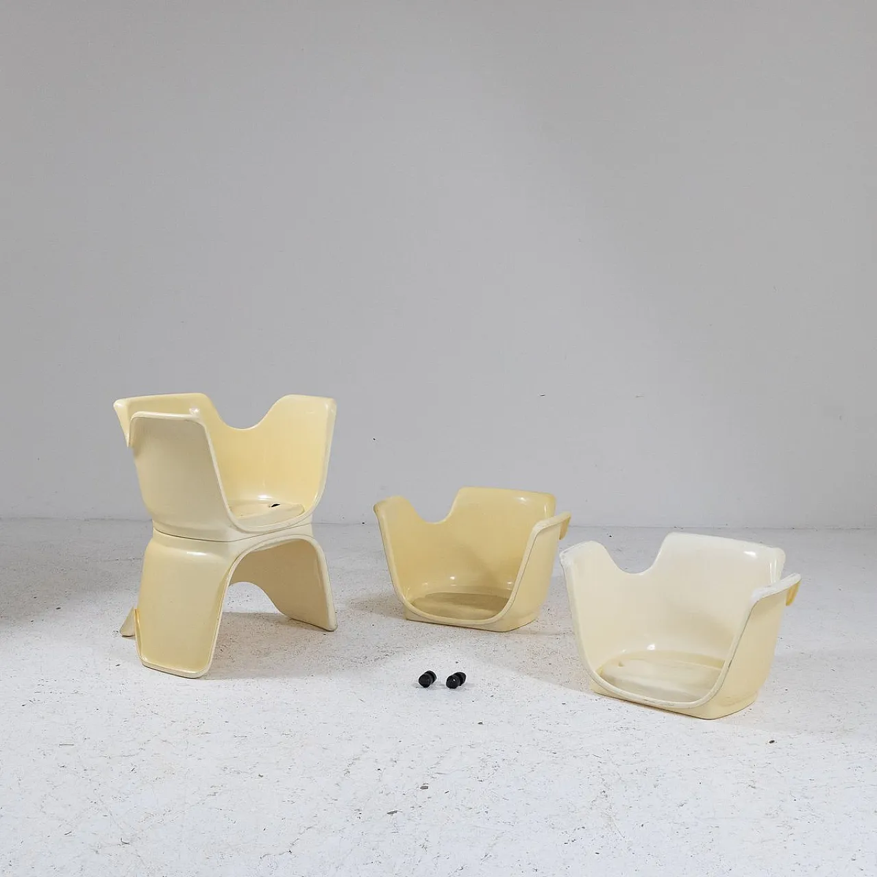 Pair of Acca modular chairs by Archin Studio Martini, 1970s 3