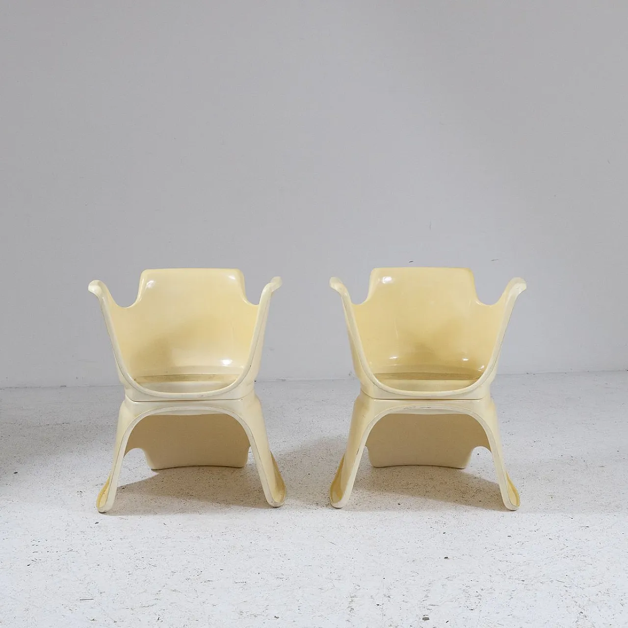 Pair of Acca modular chairs by Archin Studio Martini, 1970s 4