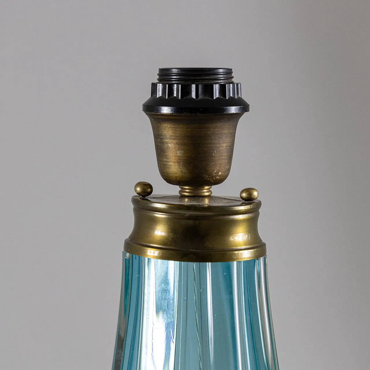 Turquoise glass table lamp from Seguso Vetri d'Arte, 1950s 2