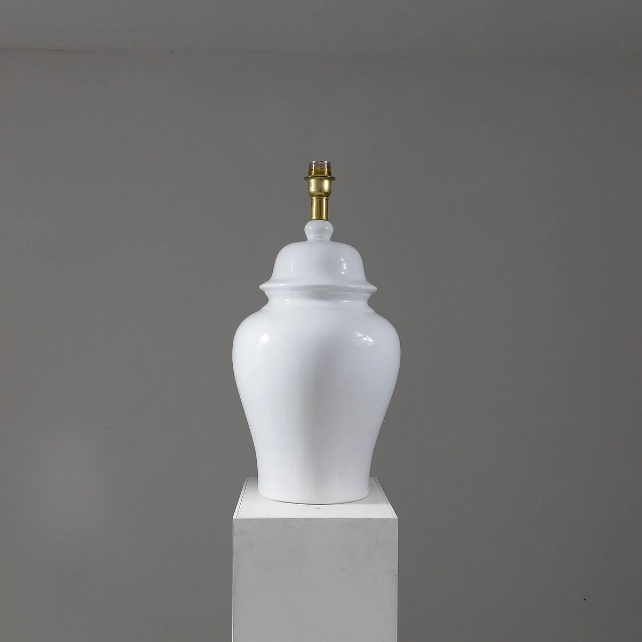 White table lamp by Tommaso Barbi, 1970s 2