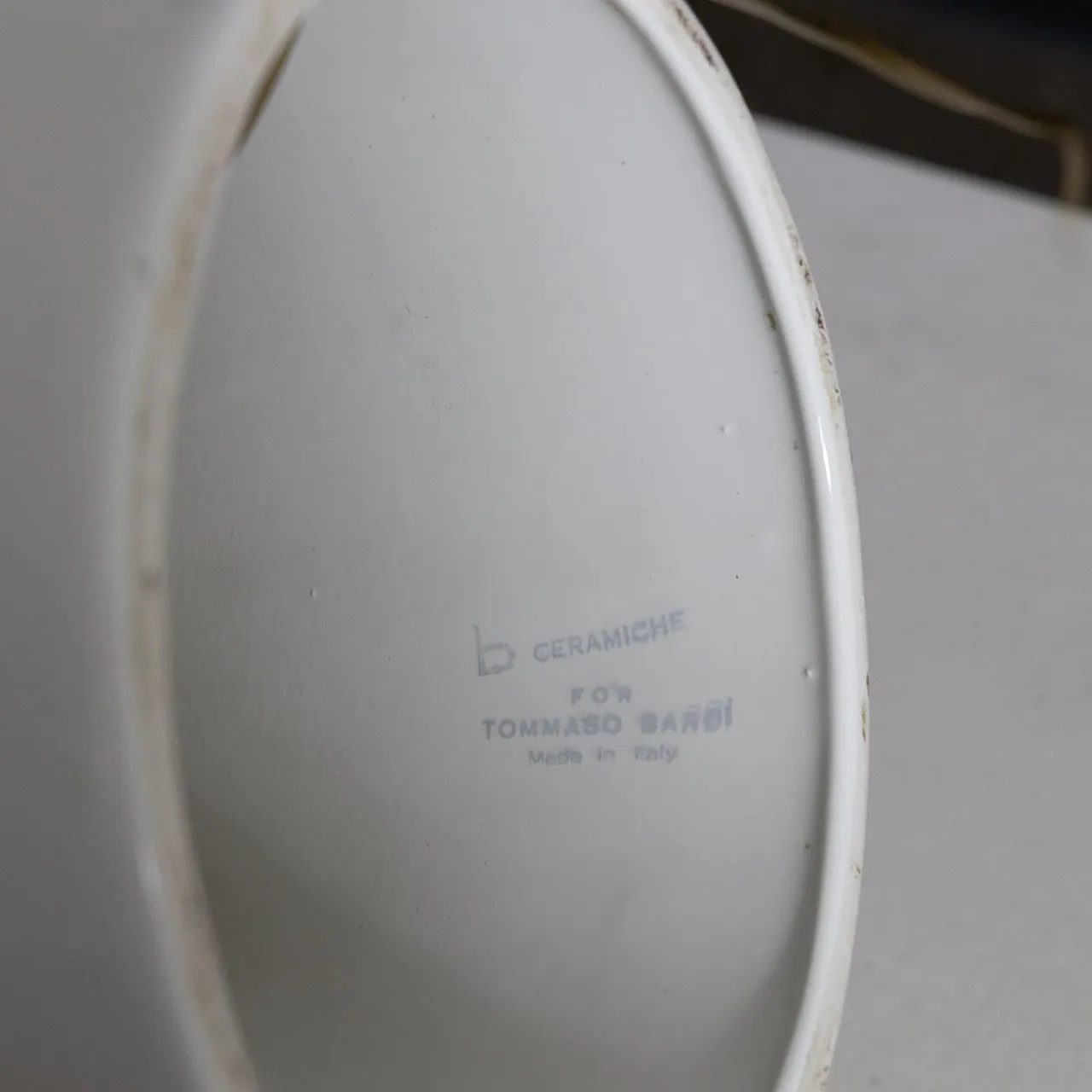White table lamp by Tommaso Barbi, 1970s 3