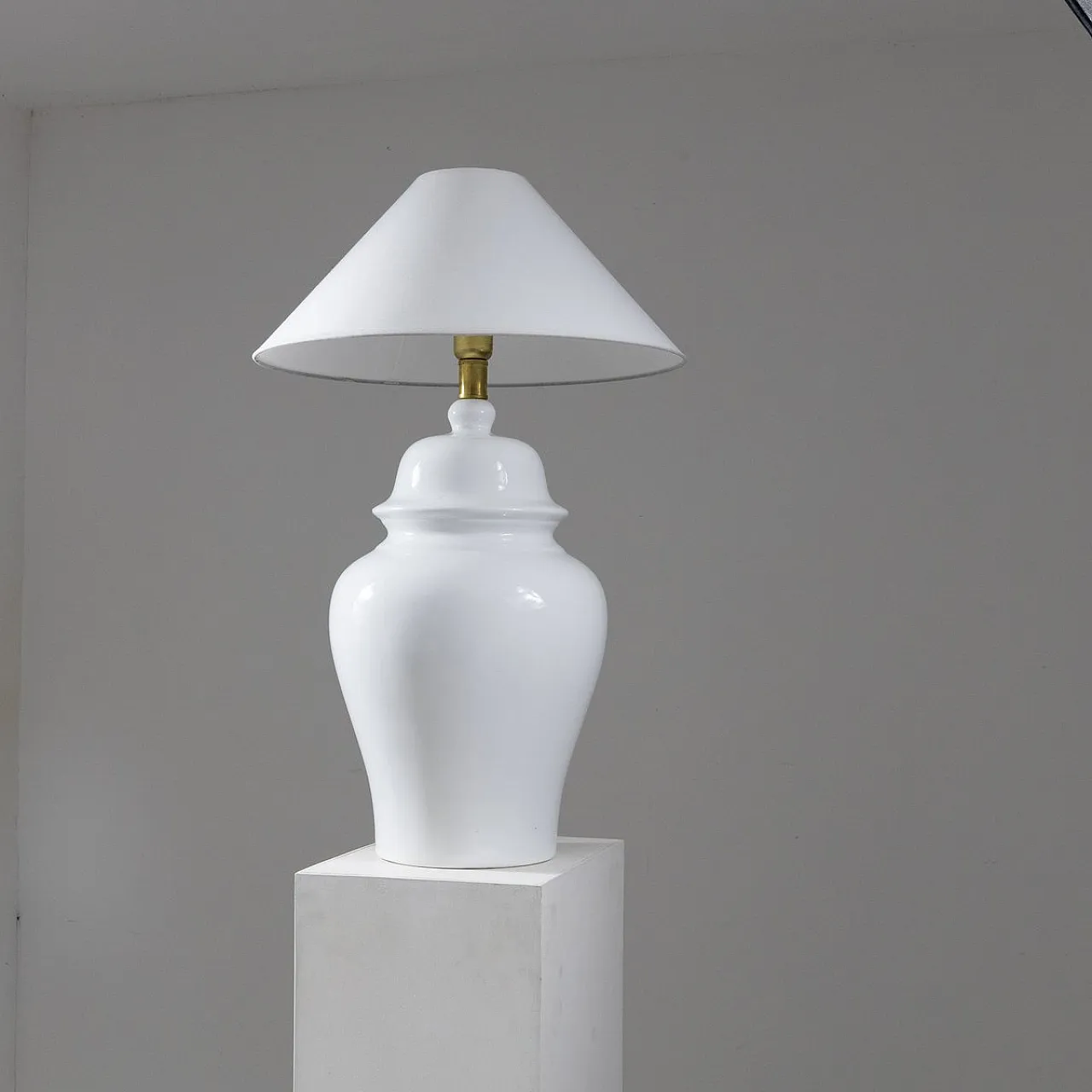 White table lamp by Tommaso Barbi, 1970s 4