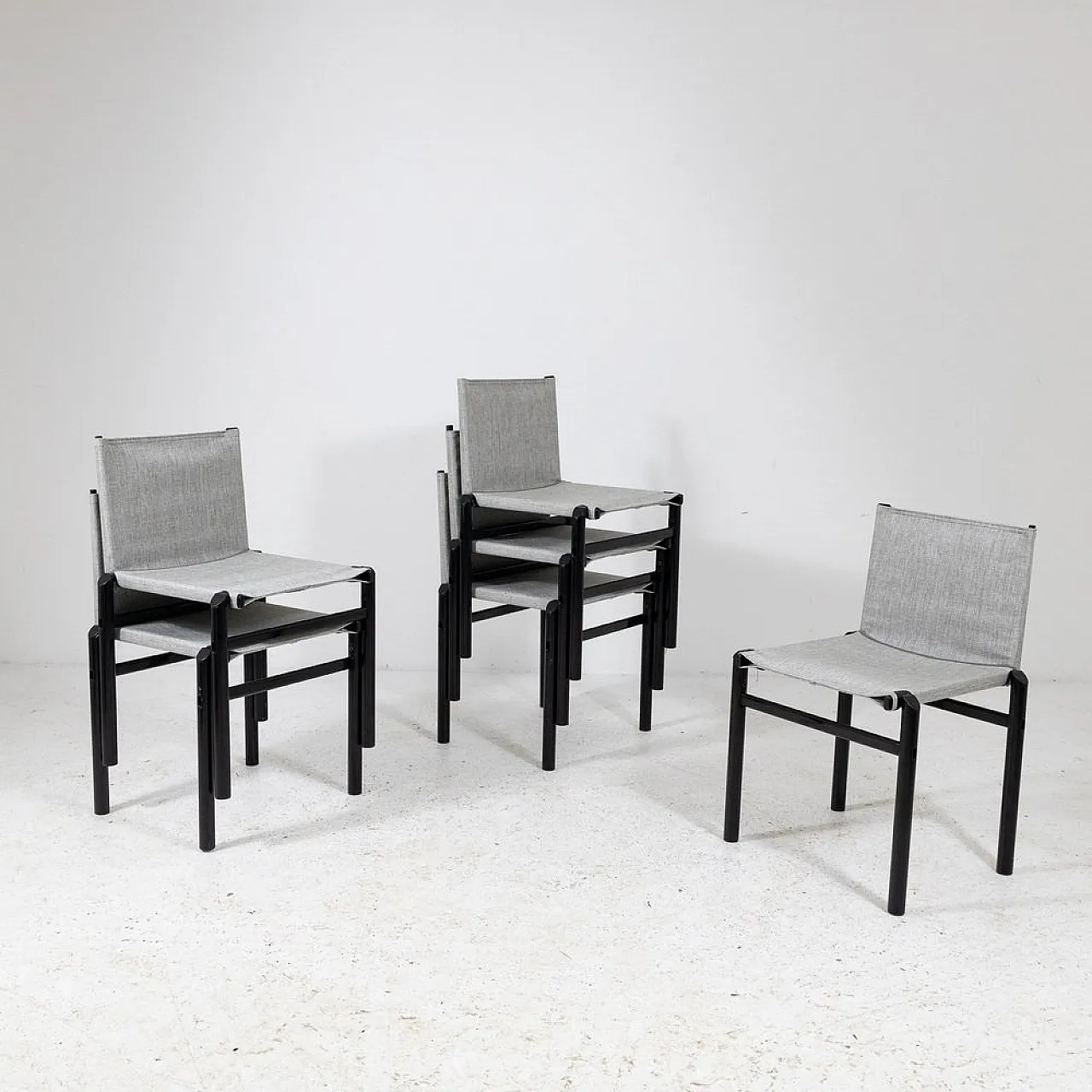 6 Master chairs by Afra Scarpa & Tobia Scarpa for Molteni, 1970s 6