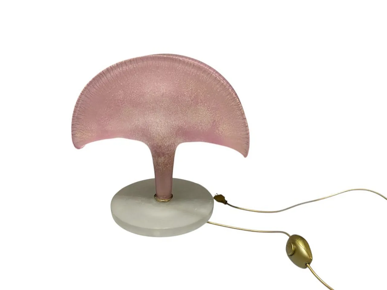 Pink Murano glass table lamp, 1980s 1