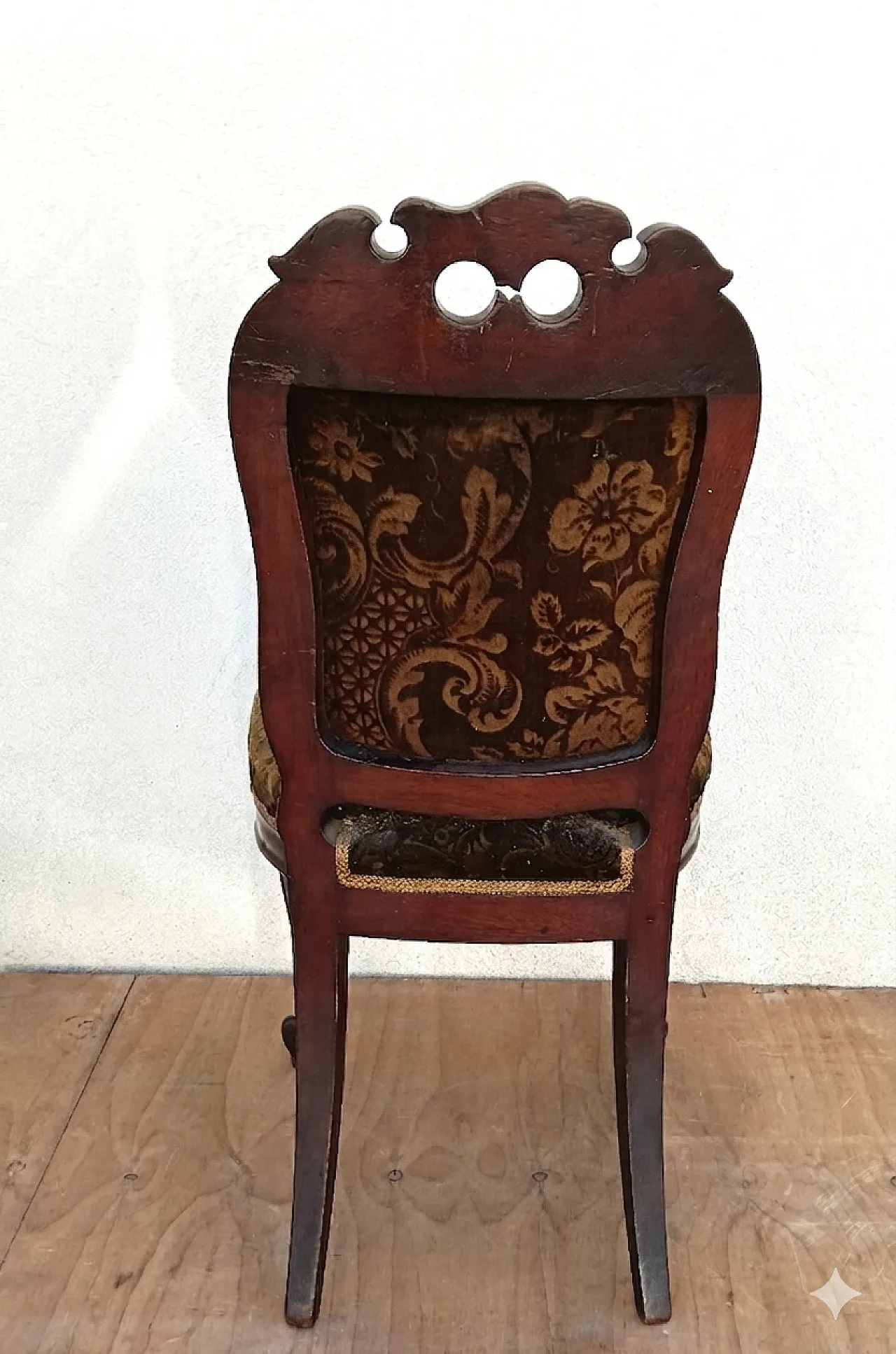 4 velvet chairs in the Louis XV style, 1960s 2