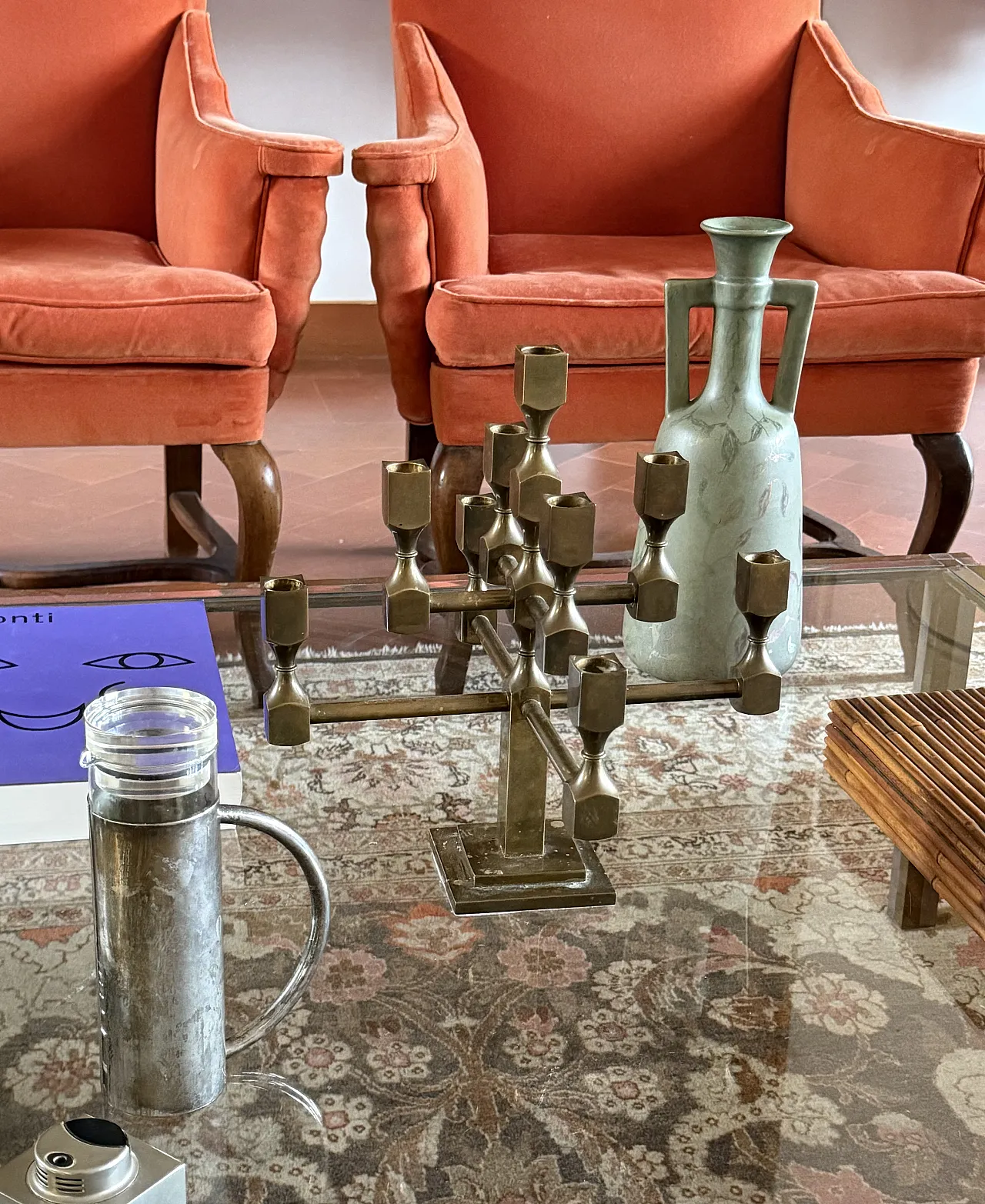 Sculptural brass candelabra, Lars Bergsten, Gusum, Sweden, 1992 5