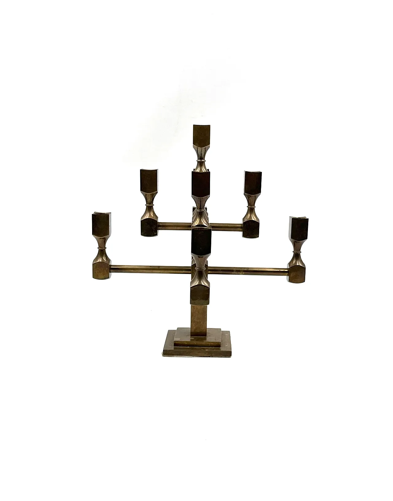 Sculptural brass candelabra, Lars Bergsten, Gusum, Sweden, 1992 9