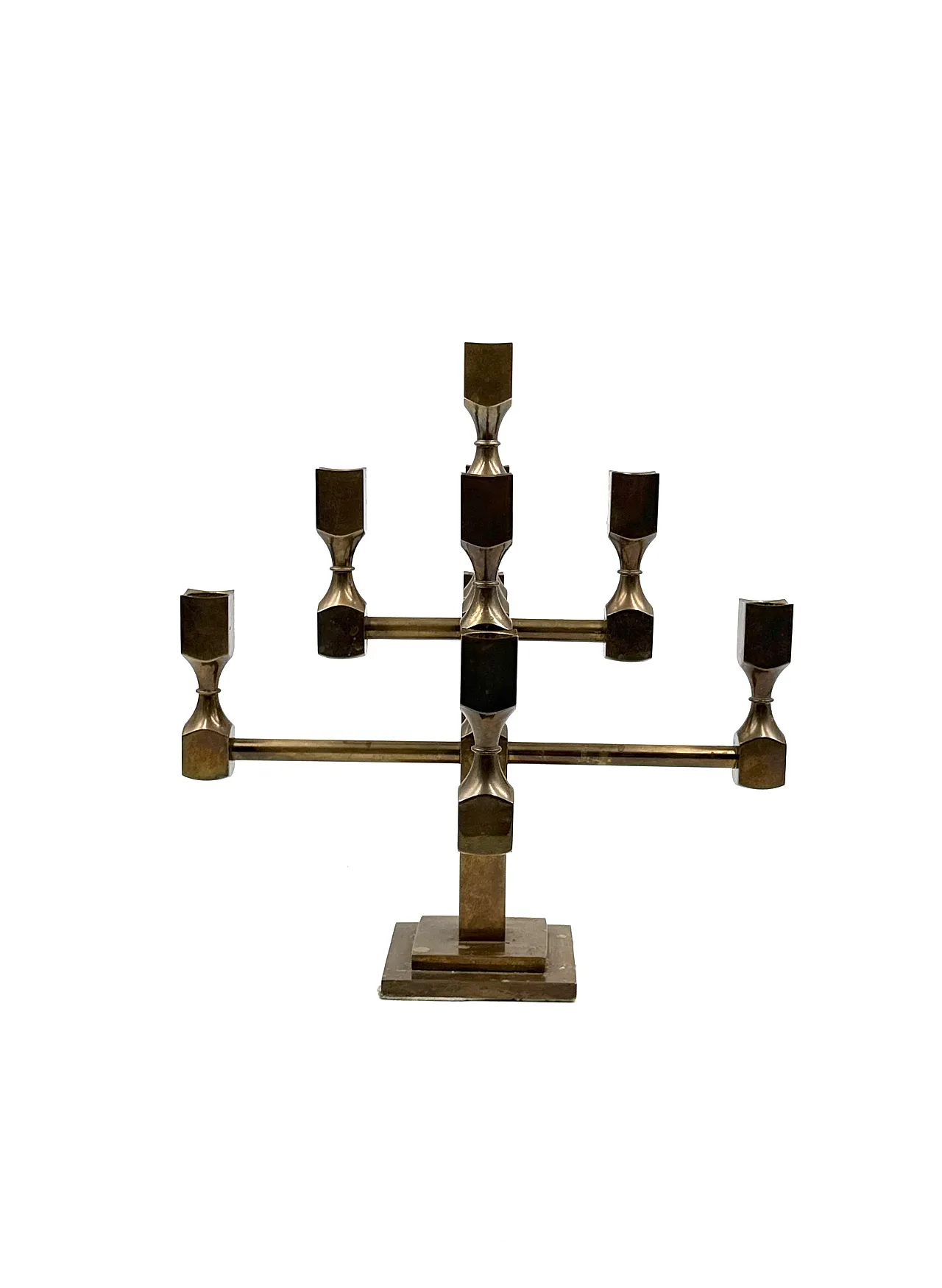 Sculptural brass candelabra, Lars Bergsten, Gusum, Sweden, 1992 10