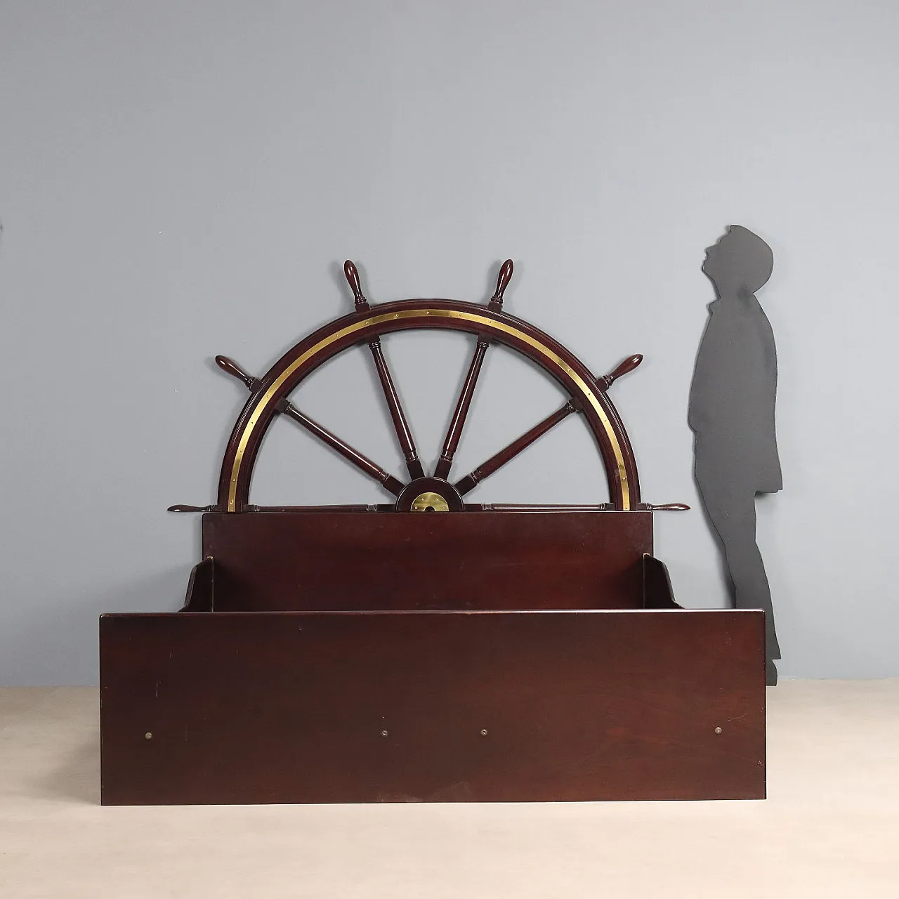 Letto matrimoniale in stile marina in legno, '900 3