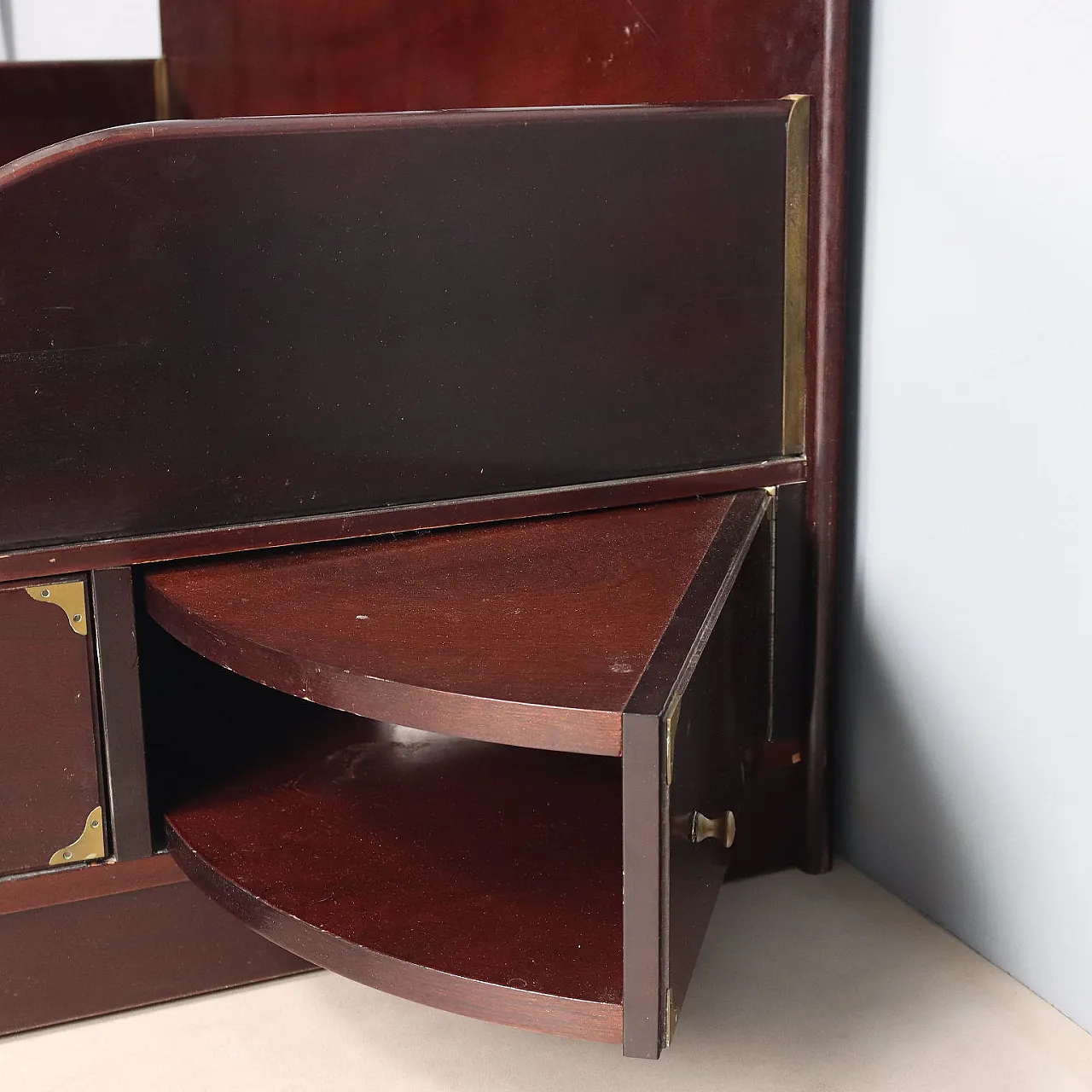 Letto matrimoniale in stile marina in legno, '900 10