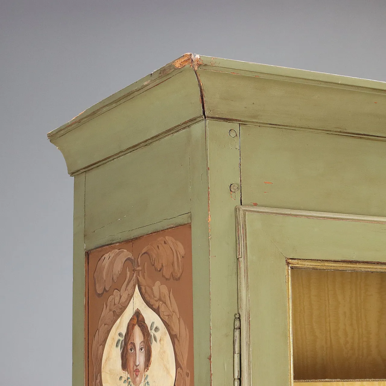 Armadio Direttorio in noce laccato e dipinto, '800 5