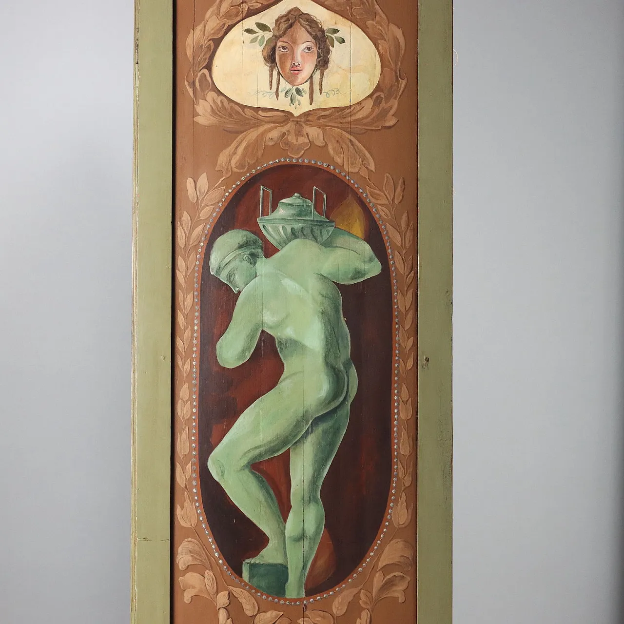 Armadio Direttorio in noce laccato e dipinto, '800 9