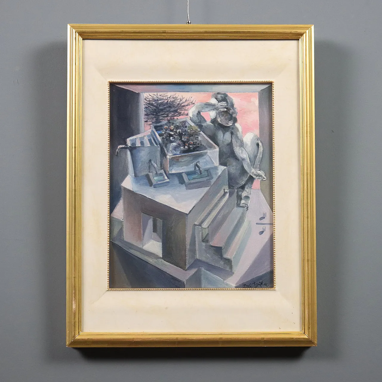 Dipinto di Ercole Pignatelli, olio su tela, '900 1