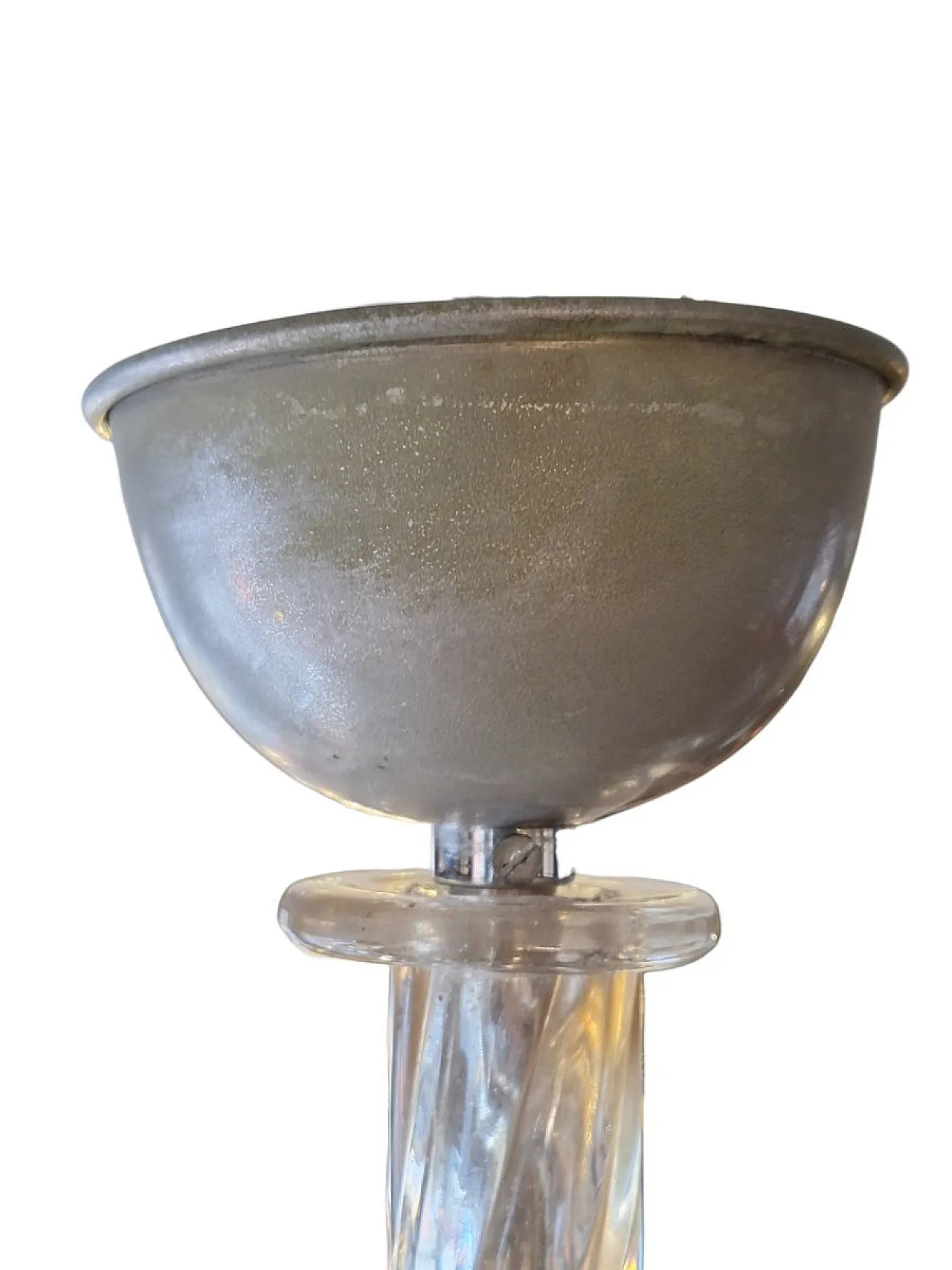 Lampada in vetro trasparente e dorato di Barovier & Toso, anni '40 8