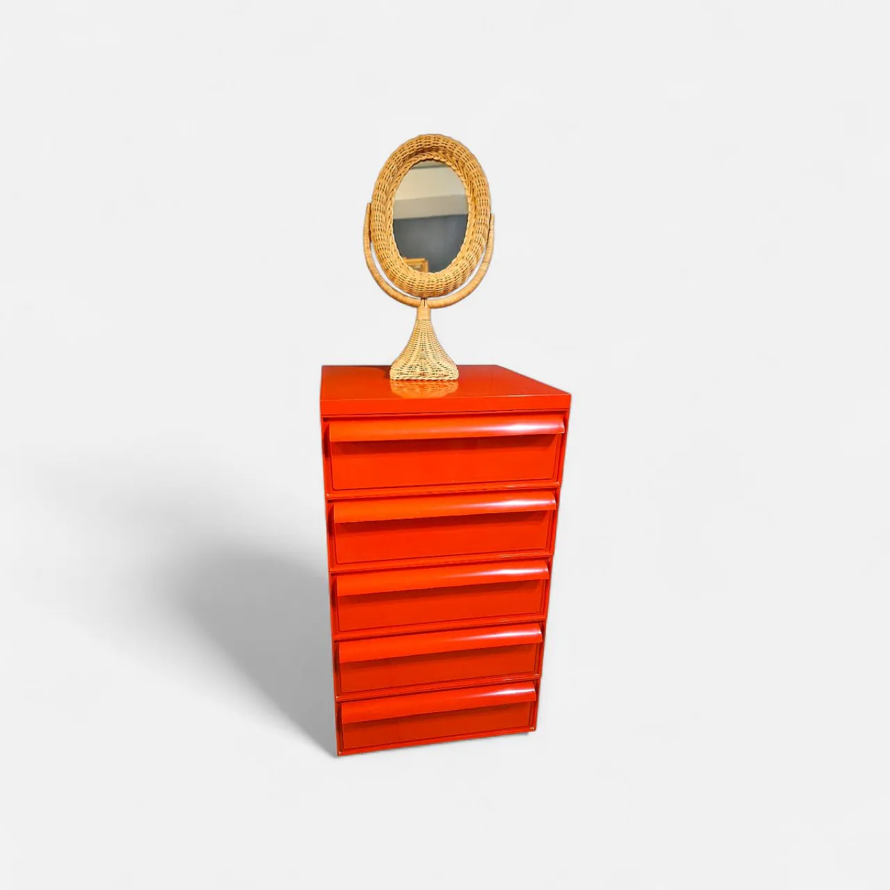 Red No. 4601 chest of drawers by Simon Fussell for Kartell, 1970s 8