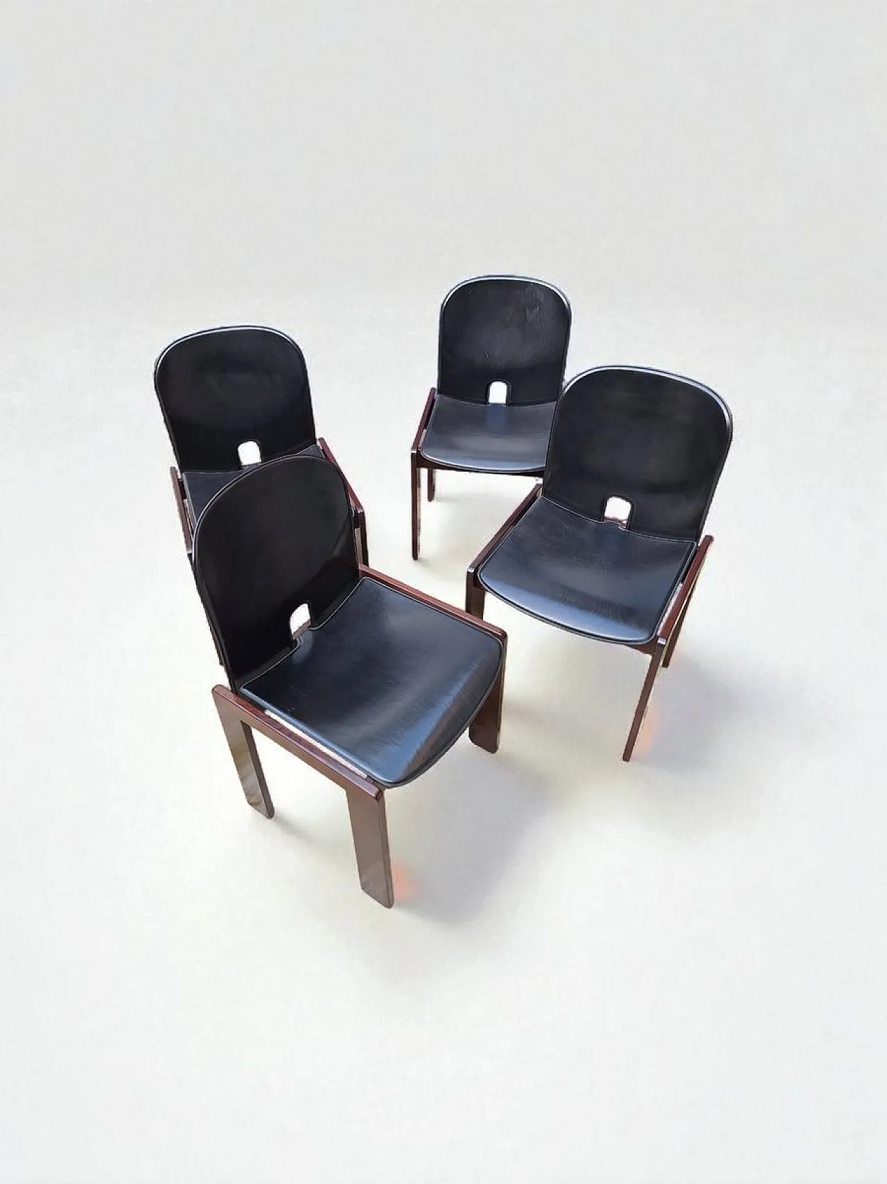 4 Model 121 chairs by Afra and Tobia Scarpa for Cassina, 1960s 3