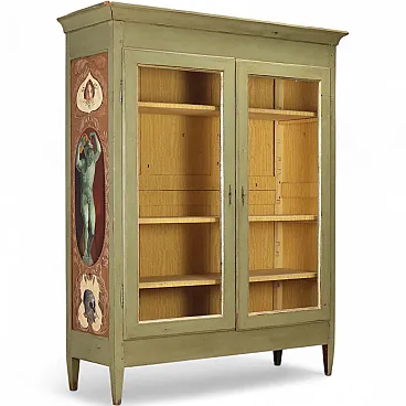 Armadio Direttorio in noce laccato e dipinto, '800