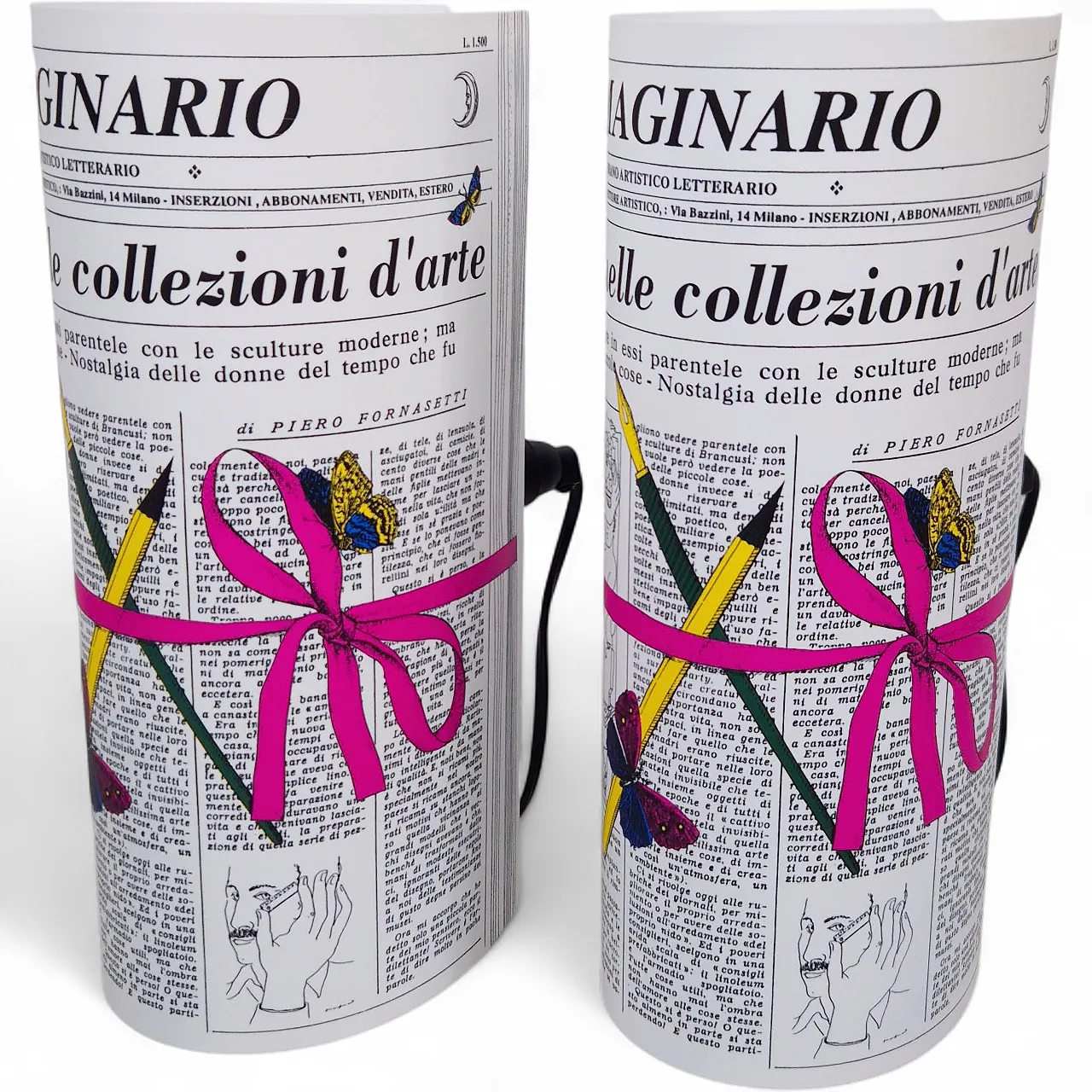 Pair of table lamps L'immaginario by Fornasetti, 90s 11