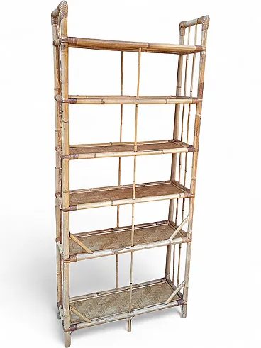 Bamboo bookcase, 70s