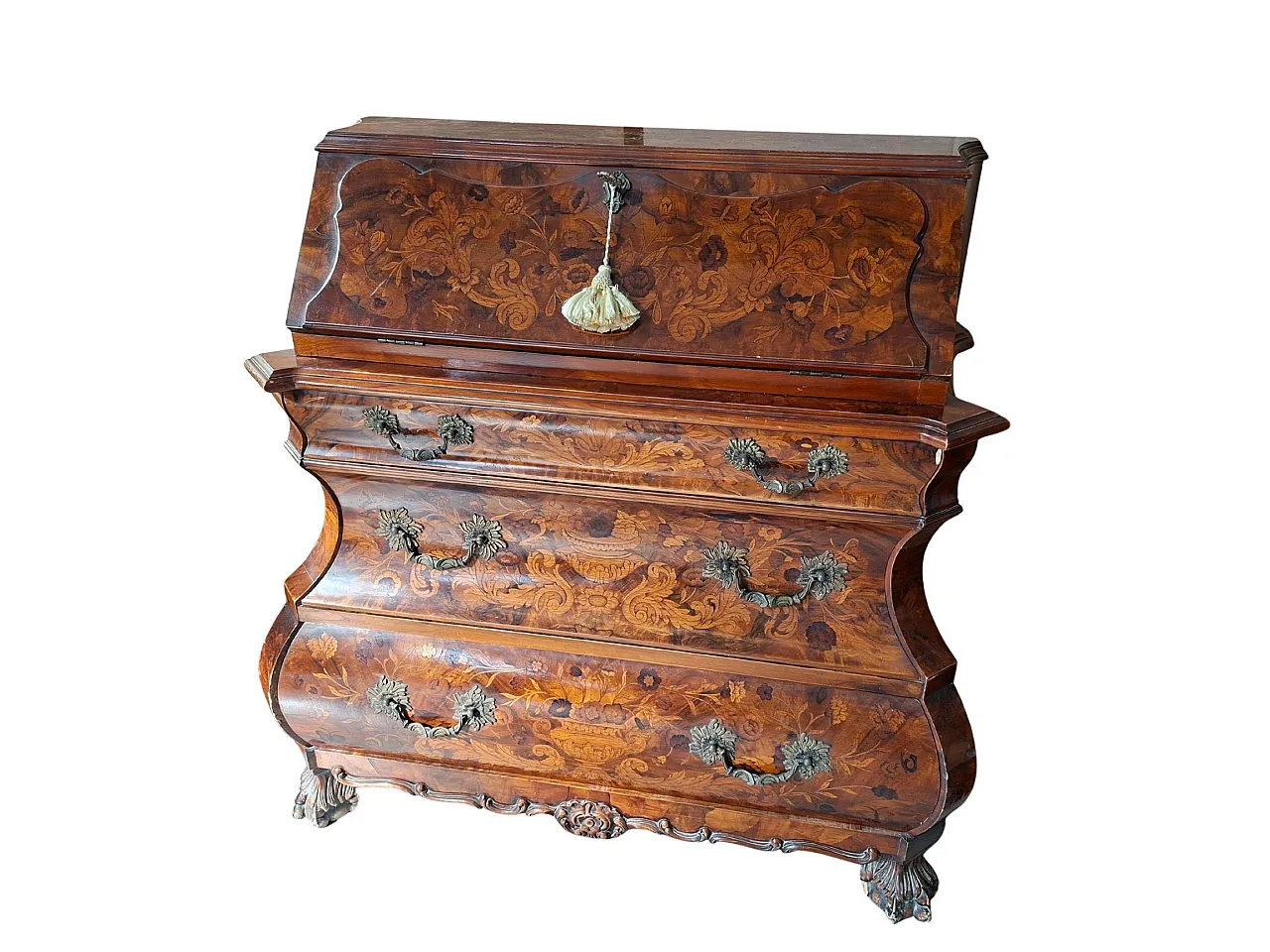 Ribalta and pair of inlaid bedside tables, 18th century 9