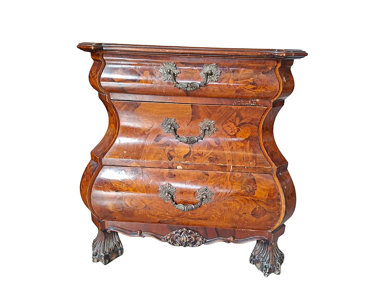 Ribalta and pair of inlaid bedside tables, 18th century 10