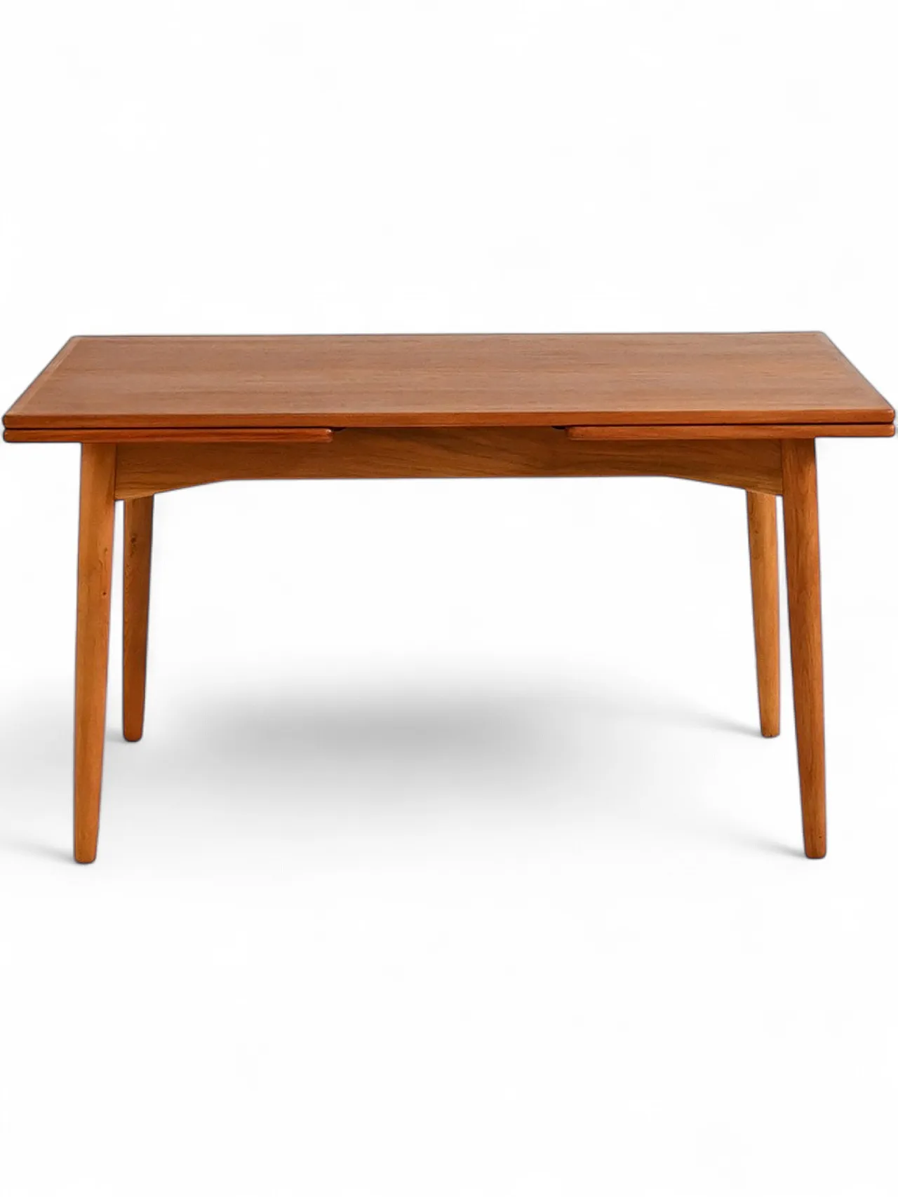 Extendable dining table in teak and oak, Danish design from the 1960s 10