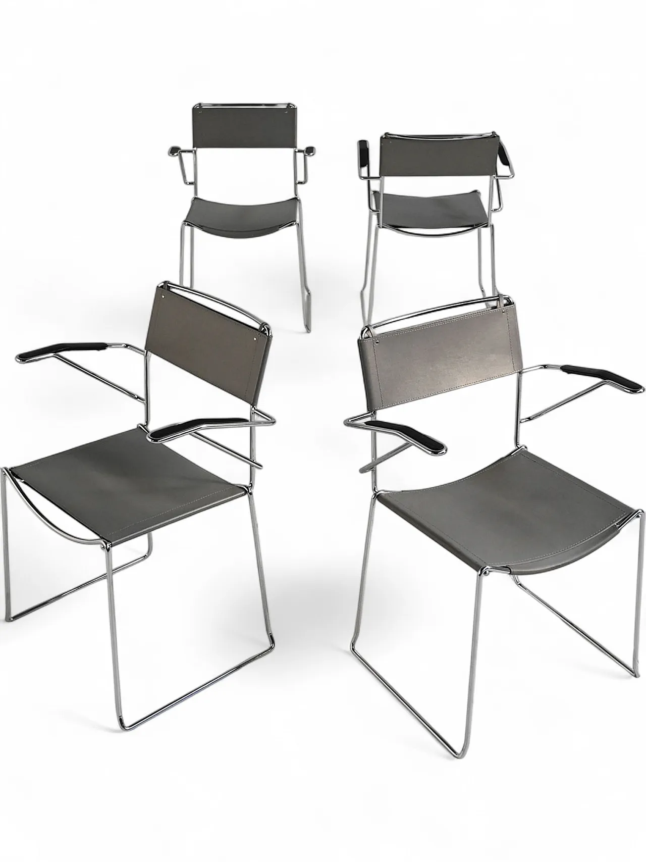 4 Spaghetti chairs by Giandomenico Belotti for Alias, 70s 14