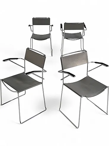 4 Spaghetti chairs by Giandomenico Belotti for Alias, 70s