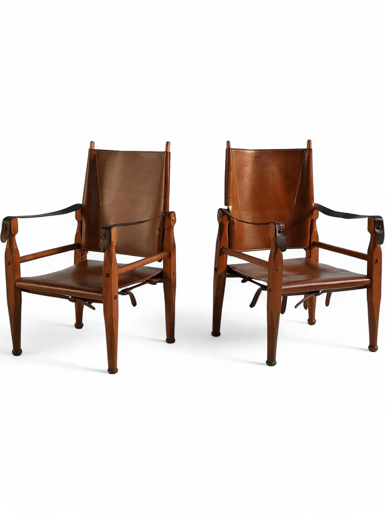 Pair of Safari chairs, 1950s 11