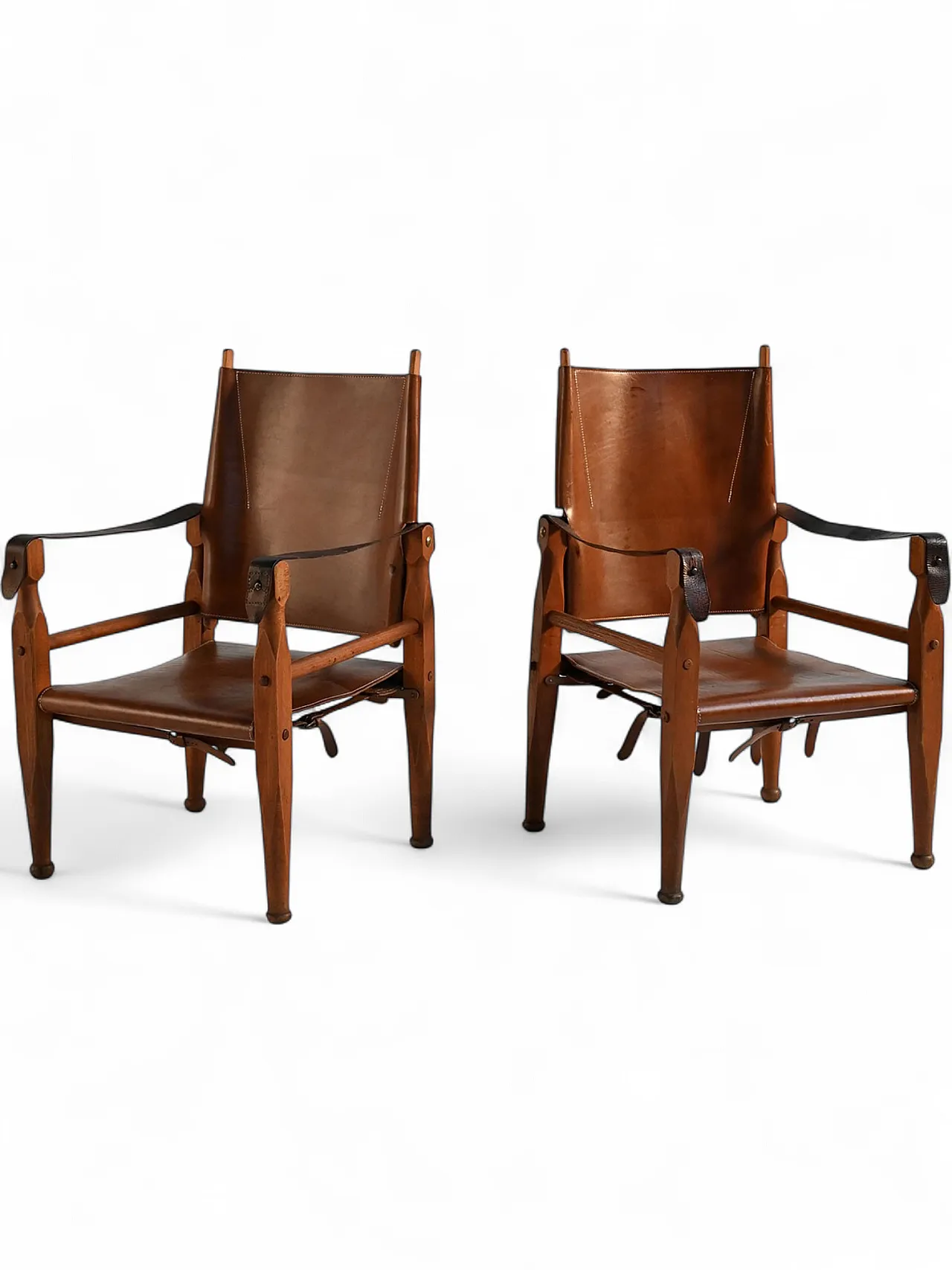 Pair of Safari chairs, 1950s 12