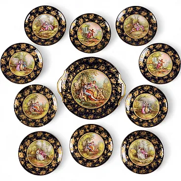 Andrè Golse Limoges cake pastry service, 20th century