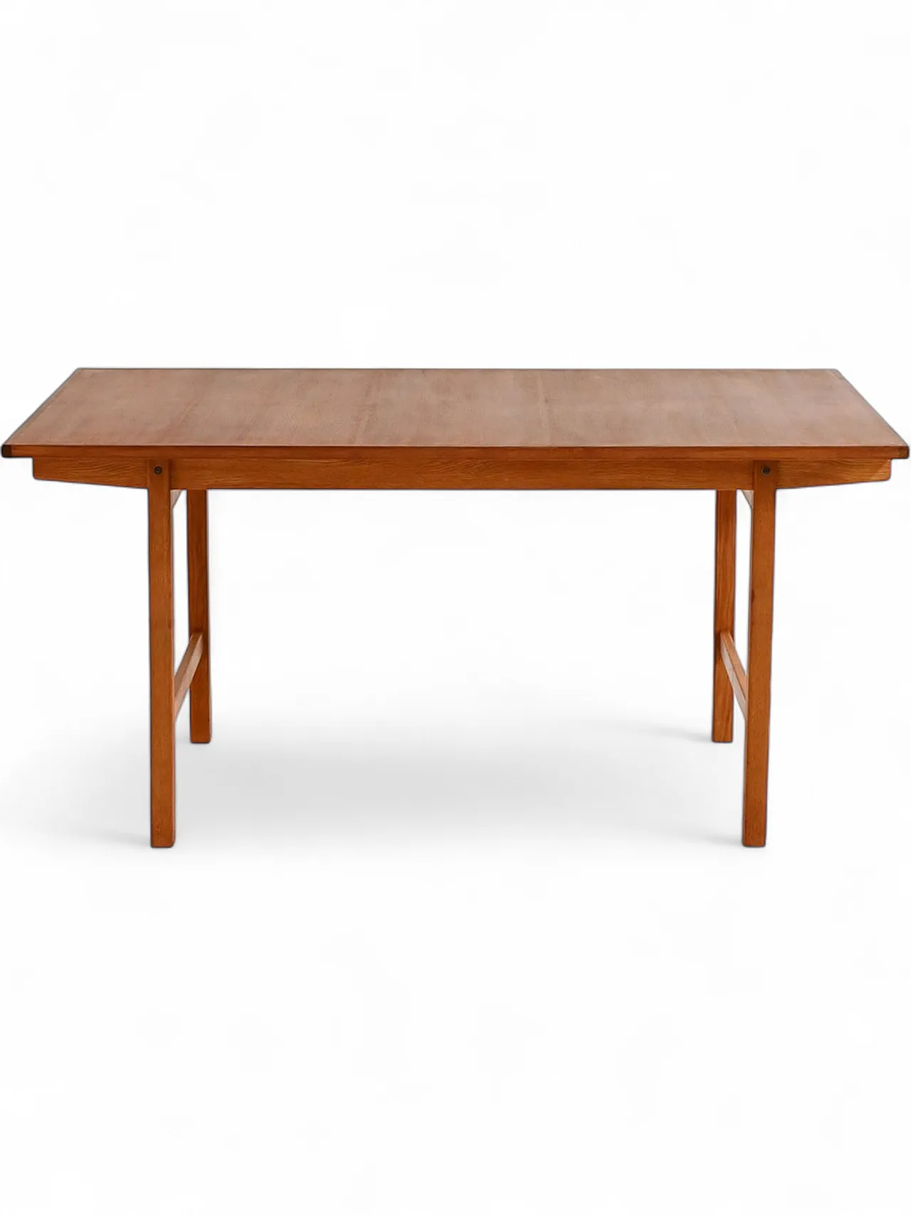 Scandinavian extendable table in teak and oak from the 1960s 14