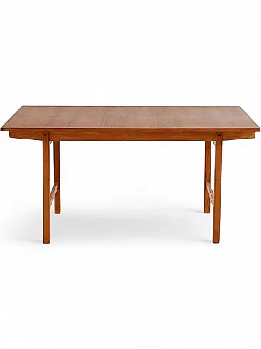 Scandinavian extendable table in teak and oak from the 1960s