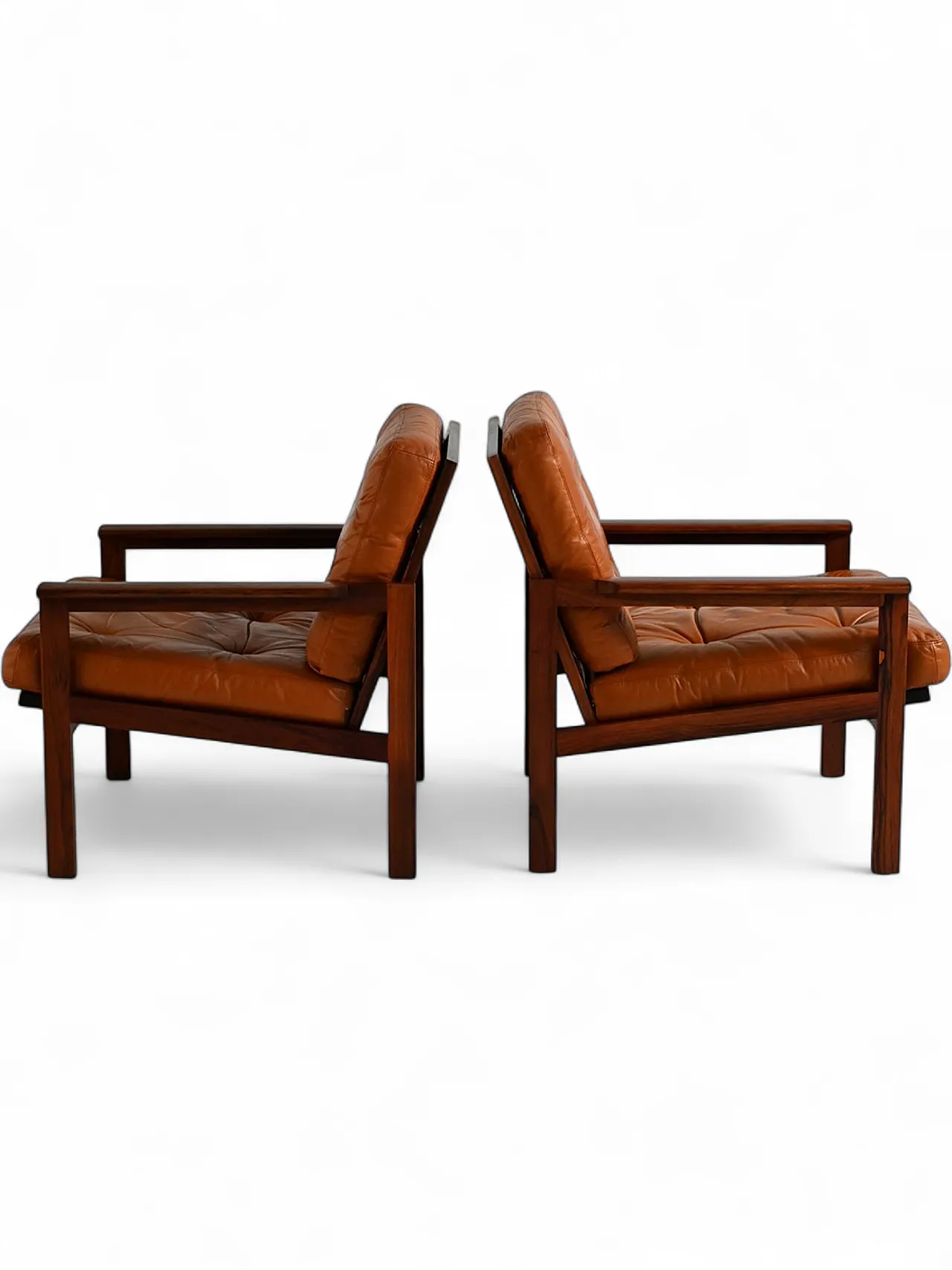 Capella armchairs Illum Wikkelsø Denmark, 1960s 14