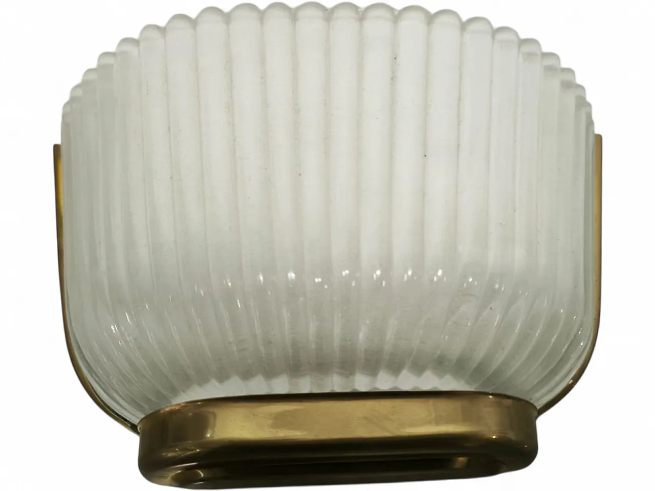 Lampada da parete in ottone e vetro di Archimede Seguso, anni '30 10