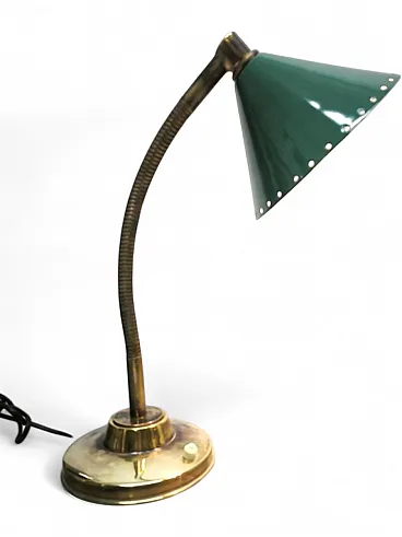 Lampada flessibile con cupola verde, anni '60