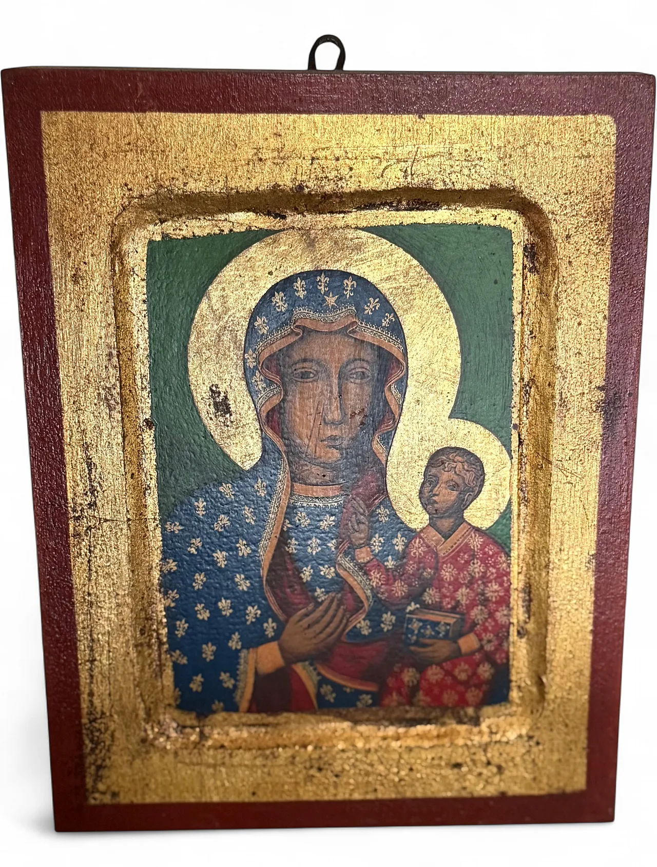 Polish Icon with the Black Virgin of Częstochowa, copy of, 1990s 6