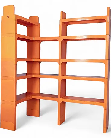 Libreria ad angolo di Olaf von Bohr per Kartell, anni '70