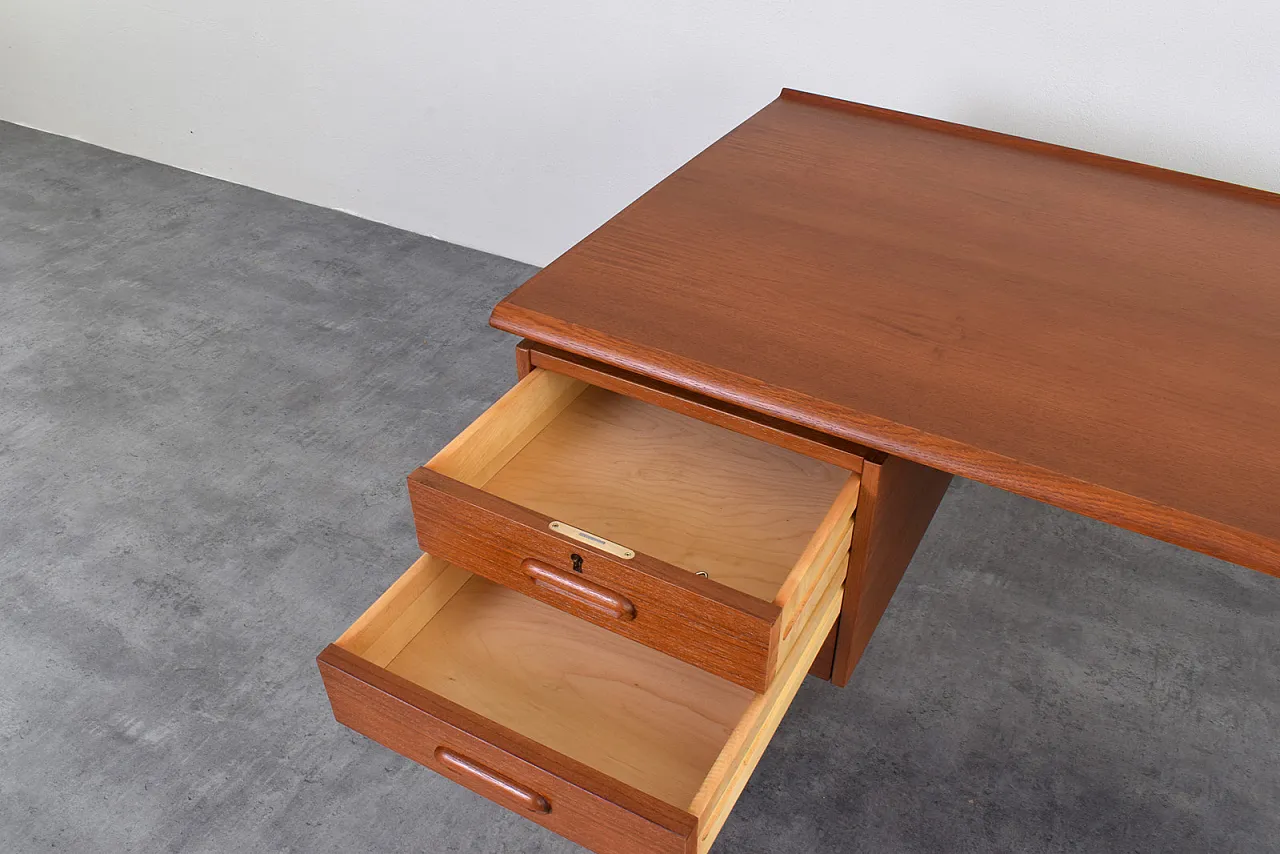 Mid-Century Danish Teak Executive Desk, 1960s 18