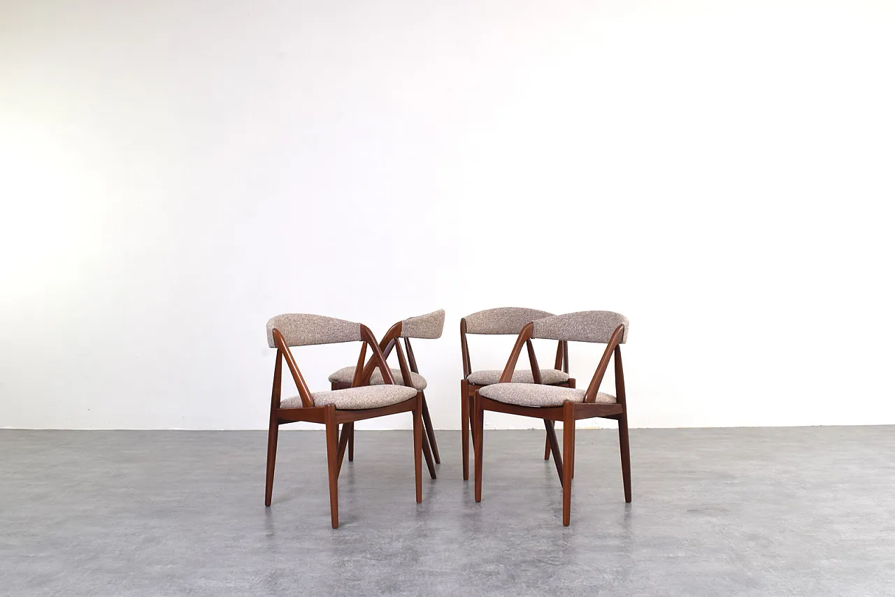 4 chairs Model 31 by Kai Kristiansen for Schou Andersen, 1960s 2