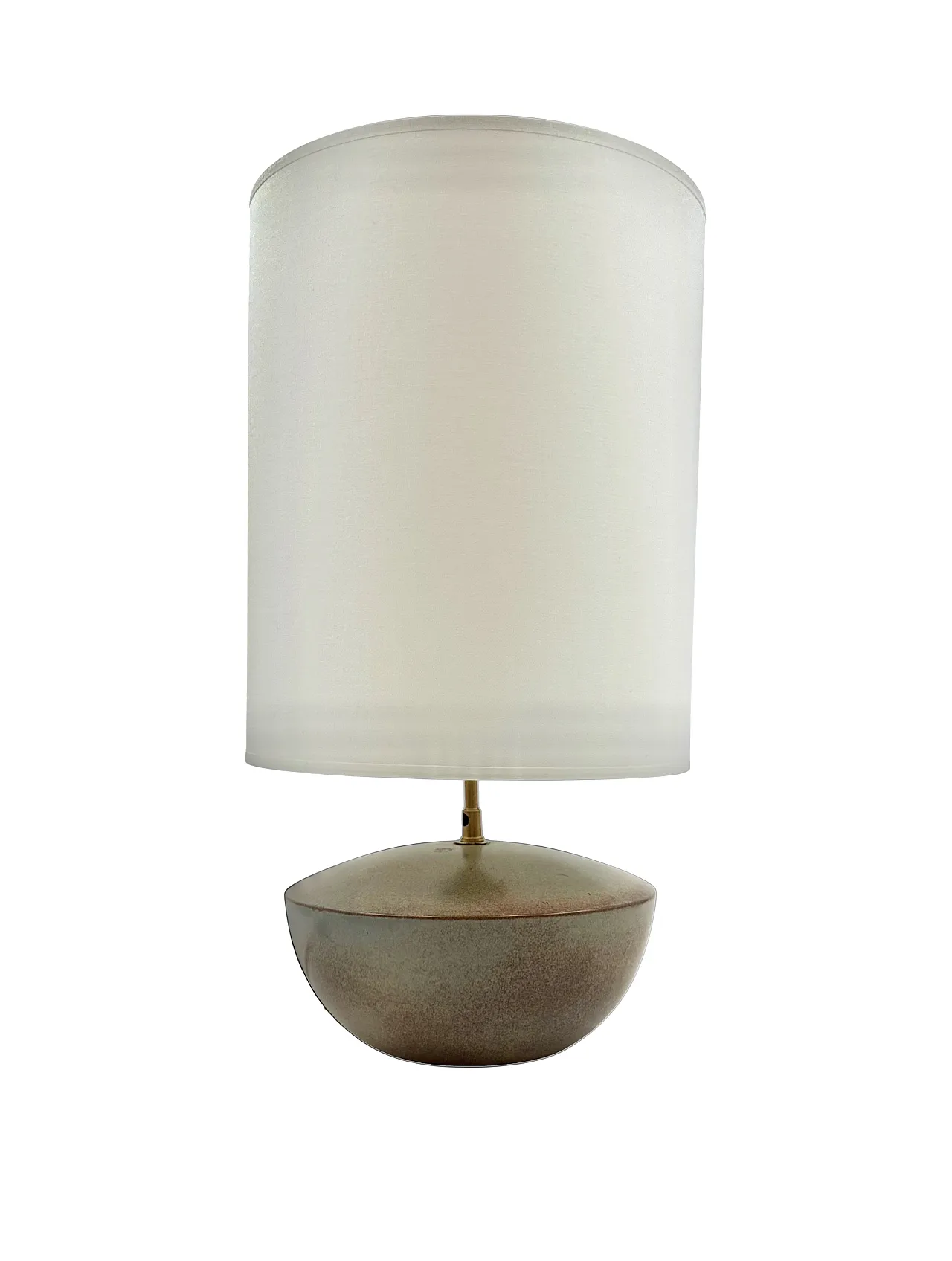 MidCentury Modern green ceramic lamp, Alain by Bin France 1970 1