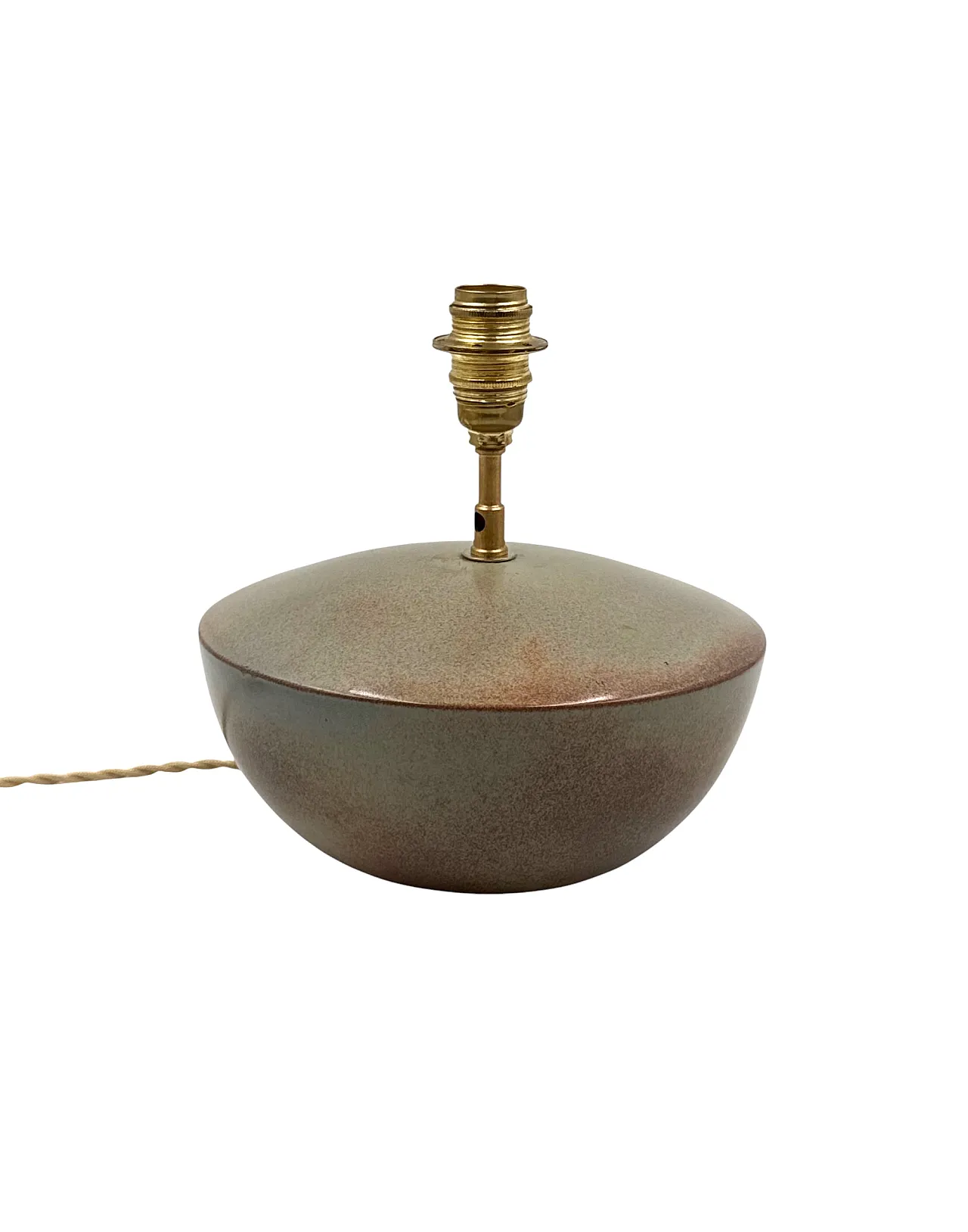 MidCentury Modern green ceramic lamp, Alain by Bin France 1970 12