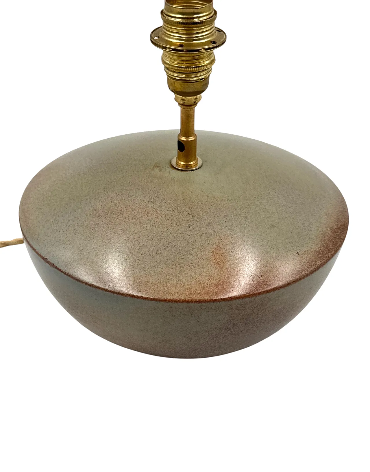 MidCentury Modern green ceramic lamp, Alain by Bin France 1970 13